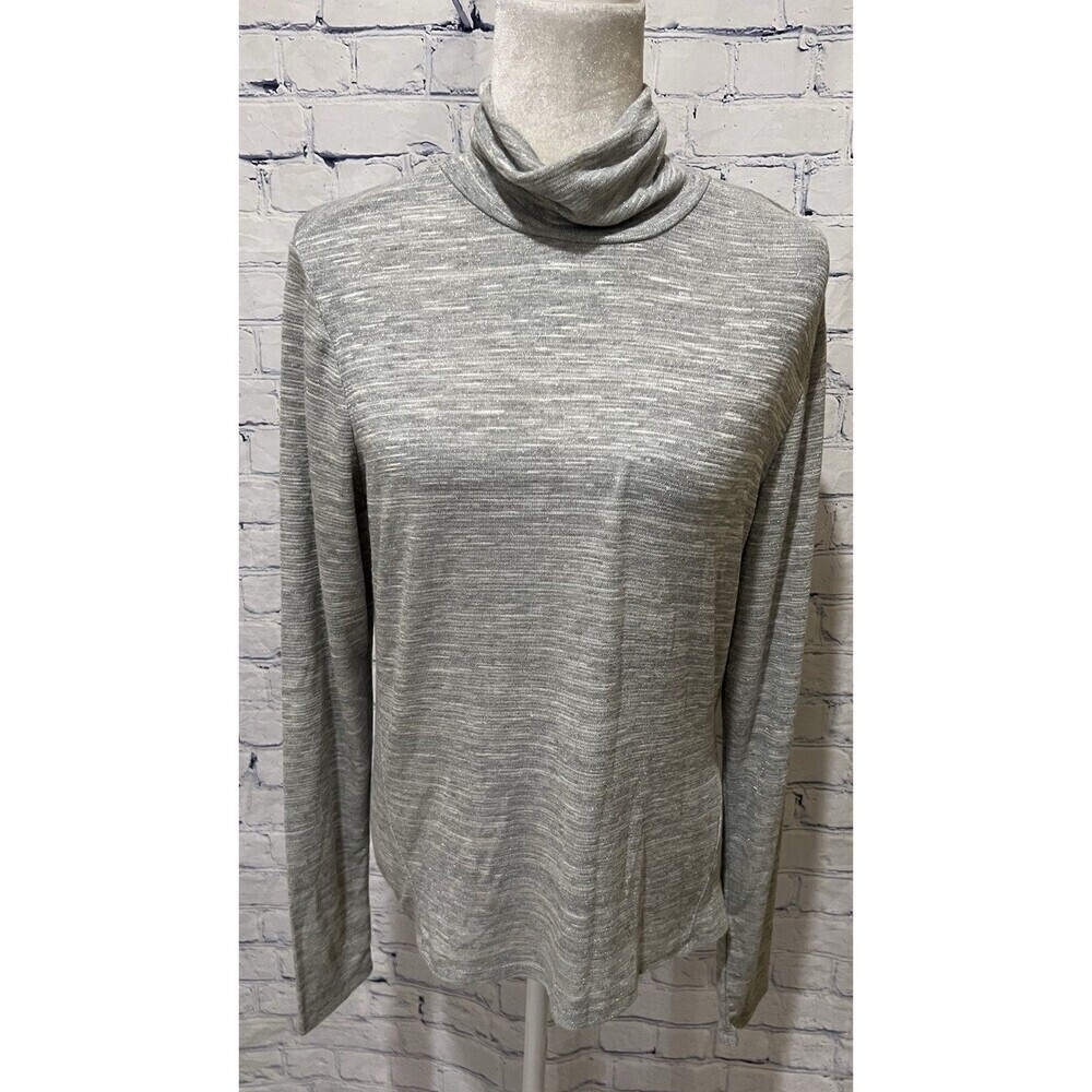 NWT Target Universal Thread Long Sleeve Shirt Top Gray Sparkly Silver XL